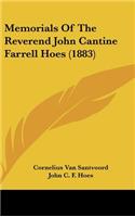 Memorials Of The Reverend John Cantine Farrell Hoes (1883)