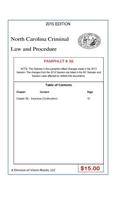 North Carolina Criminal Law and Procedure-Pamphlet 36