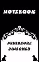 Miniature Pinscher Notebook: Black and White notebook, Decorative Journal for Miniature Pinscher Lover: Notebook /Journal Gift, Black and White,100 pages, 6x9, Soft cover, Mate 