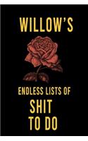 Willow's Endless Lists of Shit to do
