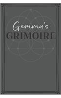 Gemma's Grimoire: Personalized Grimoire / Book of Shadows (6 x 9 inch) with 110 pages inside, half journal pages and half spell pages.