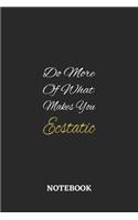 Do More Of What Makes You Ecststic: 6x9 inches - 110 ruled, lined pages - Greatest life motivational Journal - Gift, Present Idea
