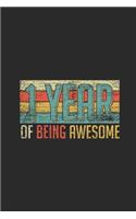 1 Year Of Being Awesome: Graph Paper Notebook / Journal (6" X 9" - 5 Squares per inch - 120 Pages) - Birthday Gift Idea for Boys And Girls