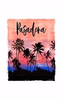 Pasadena: California Christmas Notebook With Lined College Ruled Paper For Taking Notes. Stylish Tropical Travel Journal Diary 5 x 8 Inch Soft Cover. For Home