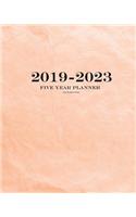 2019-2023 Textured Pink Five Year Planner