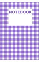 Notebook: Purple Plaid Lila Journal Organizer Woorkbook with Checkbox and Lines A5 I Notizbuch