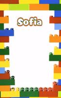 Sofia: Personalized Building Brick Journal, Diary Notebook, Log Featuring 120 Pages 6x9