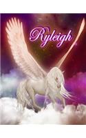 Ryleigh: Personalized Book with Name, Notebook, Journal, Diary, 105 Lined Pages, 8 1/2" x 11"