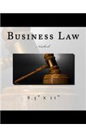 Business Law Notebook: 8.5" x 11"