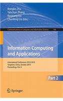 Information Computing and Applications