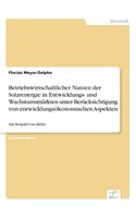 Betriebswirtschaftlicher Nutzen der Solarenergie in Entwicklungs- und Wachstumsmärkten unter Berücksichtigung von entwicklungsökonomischen Aspekten