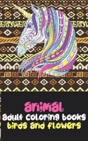Adult Coloring Books Birds and Flowers - Animal