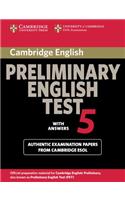 Cambridge Preliminary English Test 5 Student's Book with answers