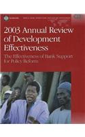 2003 Annual Review of Development Effectiveness: The Effectiveness of Bank Support for Policy Reform