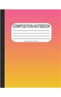 Composition Notebook College Ruled Lined Book: White Blank Lined Retro Composition Book Writing Journal Gift for High School College Students or Teachers