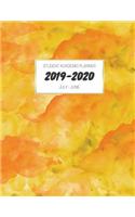 2019-2020 Student Academic Planner: July-June - Mid Year - Calendar Organizer Diary with To-Do List, Notes, Class Schedule - Yellow Orange Green Watercolor