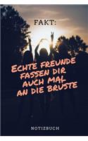 Echte Freunde Fassen Dir Auch Mal an Die Brüste Notizbuch: A5 Notizbuch kariert als lustiges Geschenk die beste Freundin - Freunde - Freundschafts - Geburtstags-geschenk - perverser Spruch - Buch zum ausfüll