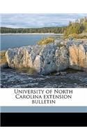 University of North Carolina Extension Bulletin Volume 3 No 13