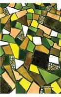 Journal Pages - Green Yellow Mosaic (Decorative Notebook)