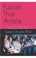 Publish That Article