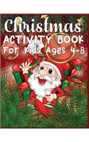 Christmas Activity Book For Kids Ages 4-8