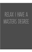 Relax I Have A Masters Degree