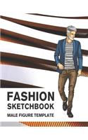 Fashion Sketchbook Male Figure Template