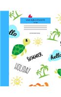 Wide Ruled Turtle Notebook Composition Book