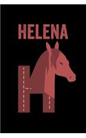 Helena: Journal (Diary, Notebook) Personalized Custom Name Alphabet Horse Birthday Gift for Girls