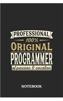 Professional Original Programmer Notebook of Passion and Vocation: 6x9 inches - 110 graph paper, quad ruled, squared, grid paper pages - Perfect Office Job Utility - Gift, Present Idea