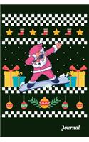 Journal: 120 Blank Lined Pages - 6" x 9" Notebook With Funny Snowboarding Santa Claus Print On The Cover
