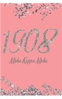 Alpha Kappa Alpha: blank lined journal; alpha kappa alpha merchandise; skee wee; 1908 sorority sisters