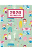 2020 Weekly Planner: January 2020 - December 2020 Calendar Agenda And Daily Schedule For Women - Cute Girls Shopping (8.5"x11")