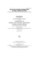 Nuclear power generation in the United States