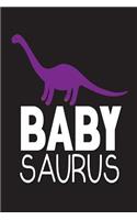 Baby Saurus: Violet Dinosaur Sketchbook and Notebook for Writing, Drawing, Doodling and Sketching 6"x 9"