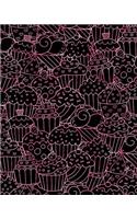 Journal Notebook Cupcakes Pattern 3