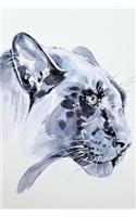 Panther Predator Sketch Notebook: 150 Lined Pages, Glossy Softcover, Size 6 x 9