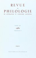 Revue de Philologie 1980/T54,2: (Revue de Philologie, de Litterature Et D'Histoire Anciennes)