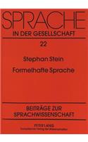 Formelhafte Sprache