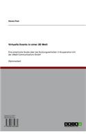 Virtuelle Events in Einer 3D Welt: Eine Empirische Studie Uber Das Nutzungsverhalten in Kooperation Mit Der Smeet Communications Gmbh