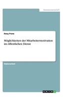 Möglichkeiten der Mitarbeitermotivation im öffentlichen Dienst: (German)
