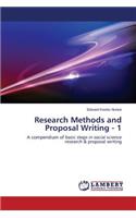 Research Methods and Proposal Writing - 1