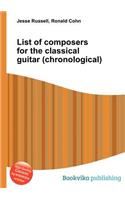 List of Composers for the Classical Guitar (Chronological)