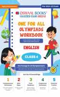 Oswaal One for All Olympiad Workbook Class 4 English for 2024-25 Exam