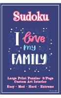 Sudoku: 2 Per Page - 202 FULL SIZE LARGE PRINT Easy to Extreme Puzzles, Rules & Solutions / Answers. Plenty of Margin Space. Inspirational Blue Heart. Beaut(48 Sj31)