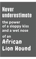 Never underestimate the power of a sloppy kiss and a wet nose of an African Lion Hound
