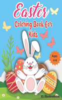 Easter Coloring Book For Kids Ages 4-8
