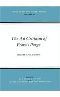 Art Criticism of Francis Ponge