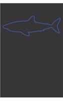 Notebook: Shark Ocean Animal Marine Biologist Gift Dot Grid 6x9 120 Pages Journal