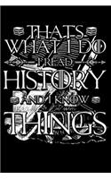 That's What I Do I Read History And I Know Things: College Ruled Line Paper Blank Journal to Write In - Lined Writing Notebook for Middle School and College Students